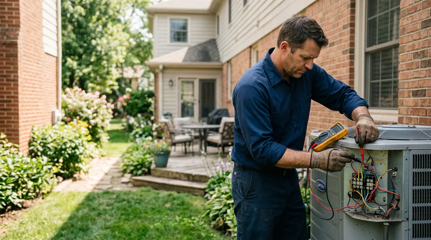 HVAC technician working near Westhampton Beach, NY